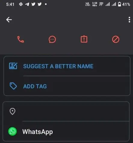 ارسالة واتس اب عبر تروكولار